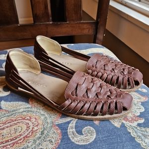 Nisolo huarache in brandy leather